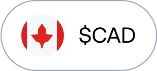 A canadian flag and a canadian dollar sign.