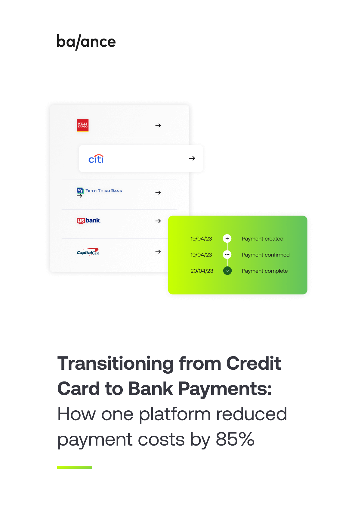 Explore the success story of a platform that achieved an impressive 85% reduction in payment costs by transitioning from credit cards to ACH bank payments.